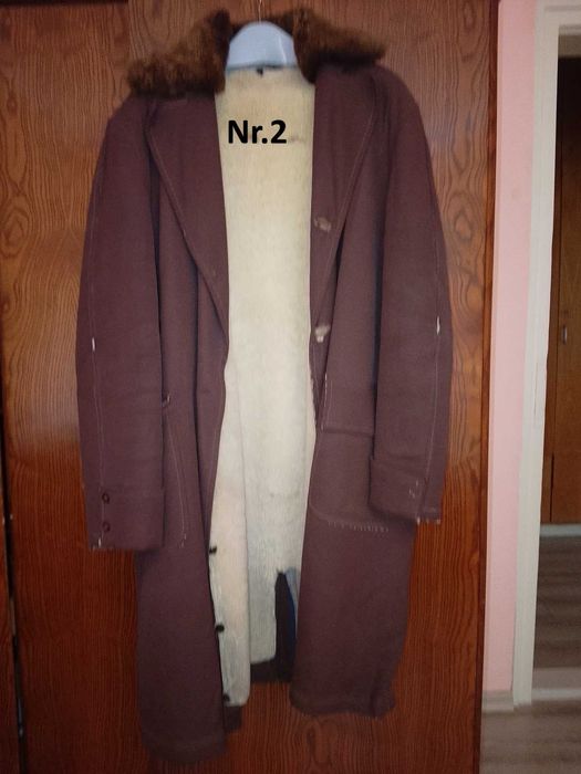 Шуба Nr. 1 -2-3 от импрегниран шлиферен плат с кожена подплата .