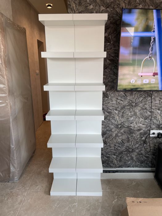 Стенни етажерки IKEA Lack бели 2 броя