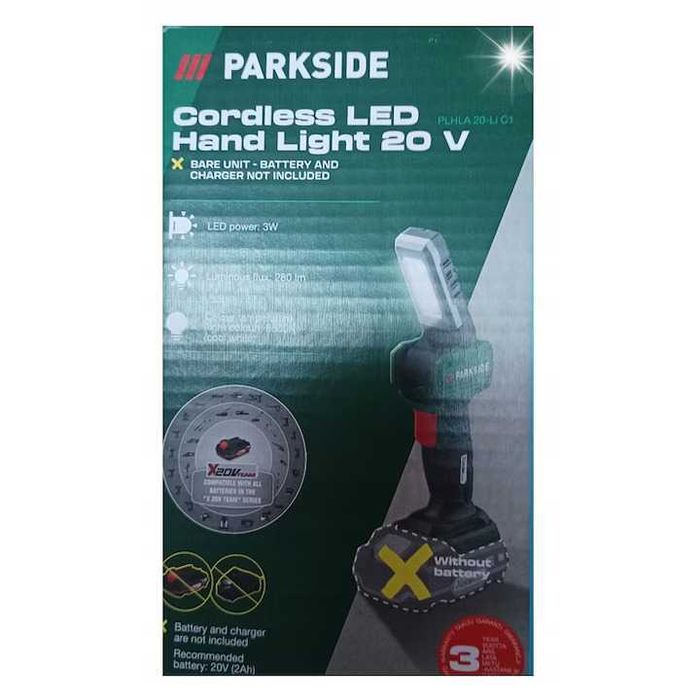 нови запечатани преносими лампи 20V Parkside