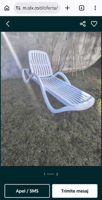 Sezlonguri 2 de plastic 2 de material