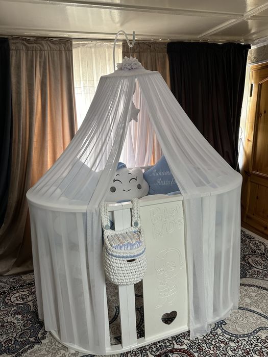 Detskiy krovat transformer ichidigilari bn matras parda yostiqlari