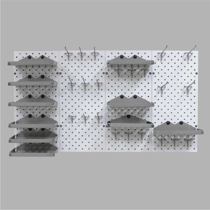 Teshilgan panel, перфопанели, do'konda ilgaklar uchun panel