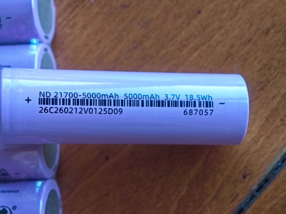 Мощни Li - ion зареждаеми батерии модел 21 700 - 5000mAh, 3,7 V
