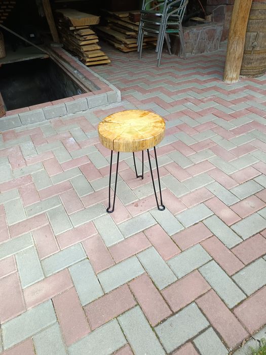 Masa cafea trunchi larice