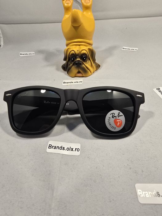 Ochelari de soare polarizati Ray-Ban Wayfarer 2140, rama mata, lentila verde