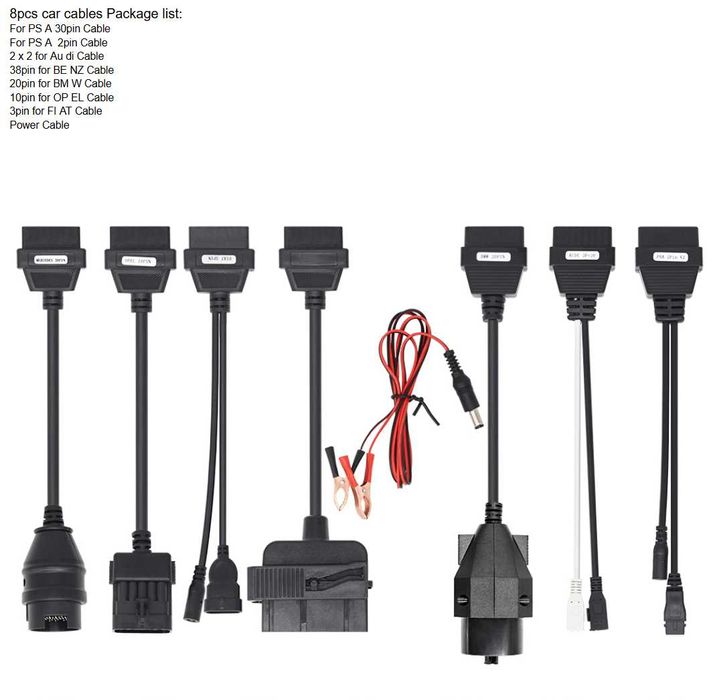 Set Complet 16 Cabluri Delphi Adaptoare pt. Cars & Trucks Autocom
