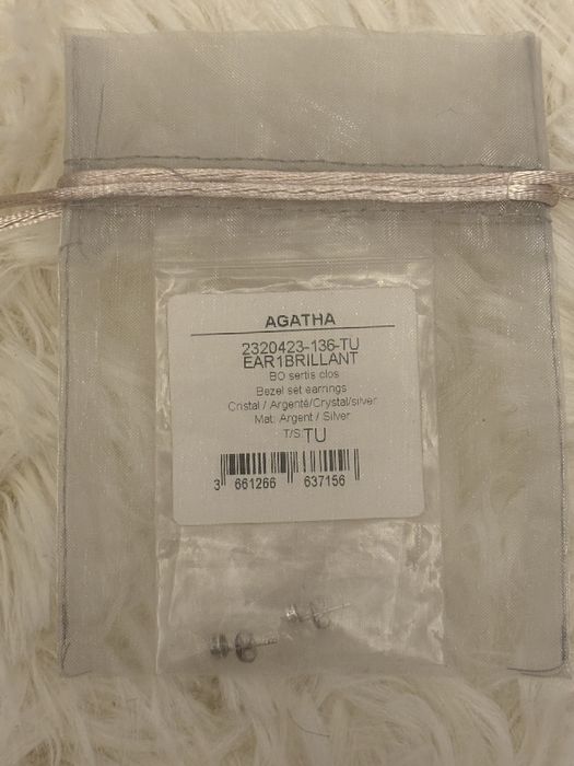 Обици сребро и цирконий Agatha