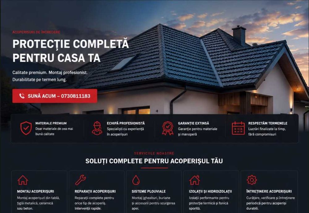 Acoperișuri, Montaj și Reparații