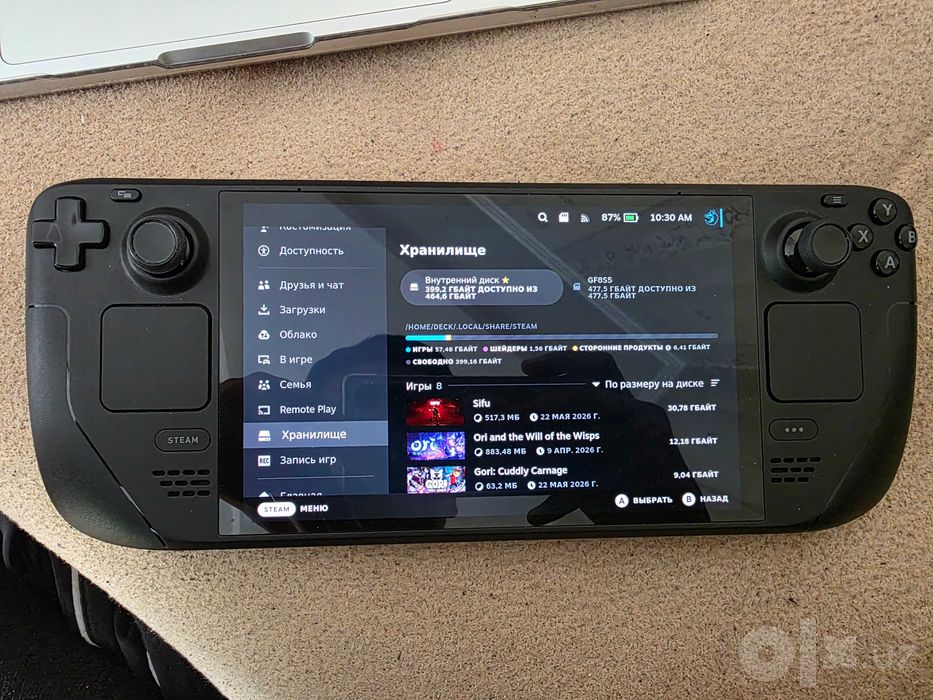 STEAM DECK OLED 512GB+512 GB samsung evo sd карта