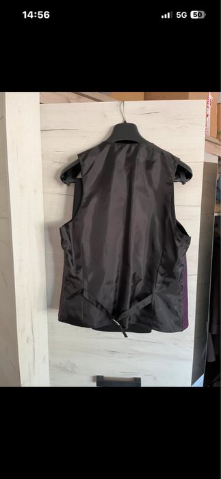 Sacou barbati stofa calitate (70% lana)vesta papion batista marime 48