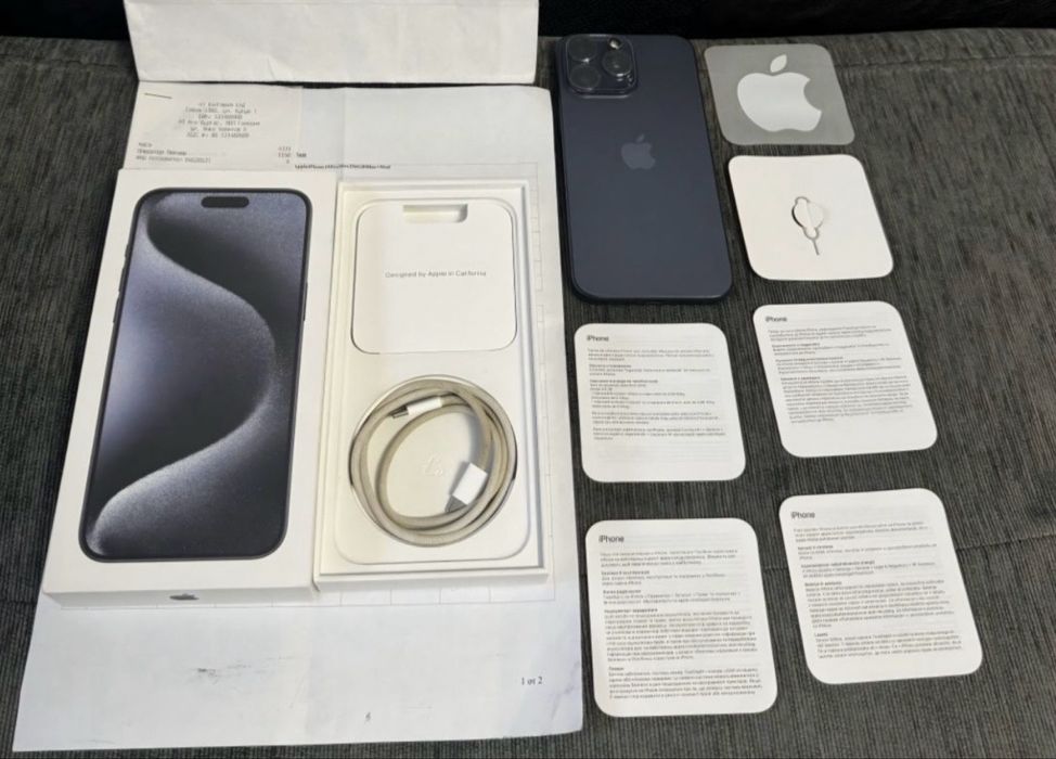 КАТО НОВ 256GB iPhone 15 Pro Max A1 Гаранция 2025 Blue | Син