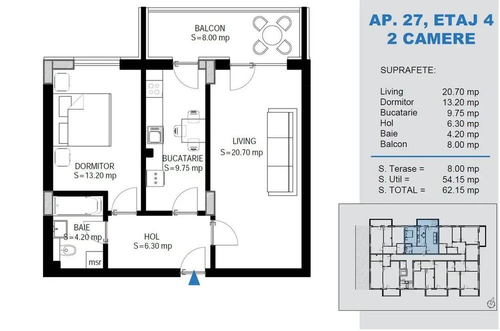Apartament 2 Camere Bucatarie Inchisa 14 min Metrou Nicolae Teclu