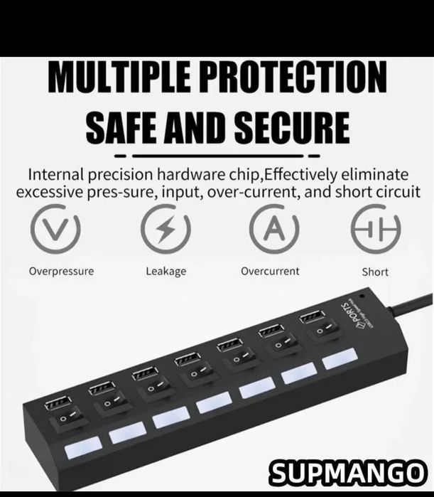 USB HUB 4 и 7 гнезда/Разклонител на USB с 4 и 7 гнезда