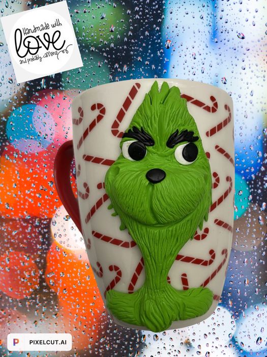 Cani decorate cu lut polimeric, cadouri sarbatori