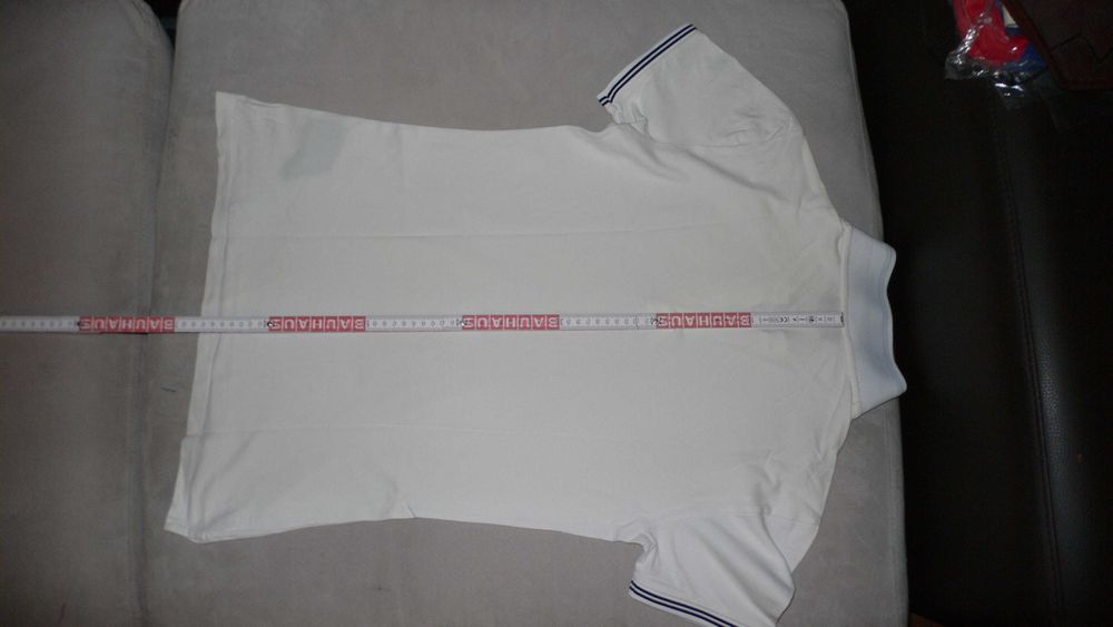 НОВ: BOSS поло фланелка д.ръкав.S(46).Бял.Други: ArmaniJeans;FredPerry