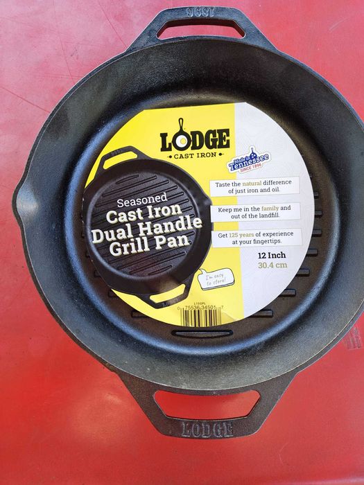 Tigaie grill rotunda din fonta Lodge 30.4 cm