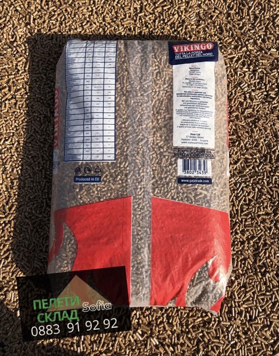 ПЕЛЕТИ "VIKINGO"  100% Бял бор ENPlus A1  качество за износ