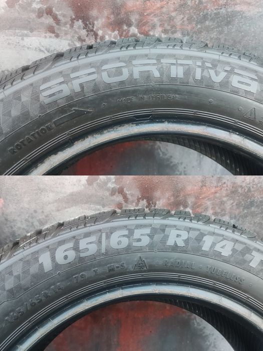 4бр. зимни гуми 165/65/14 Sportiva/ Continental/
dot22
7.4mm
Добро със