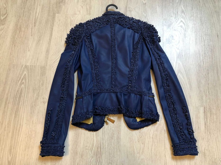 Just Cavalli geaca dama piele S-XS sau 40 italy, autentica