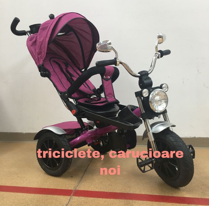Triciclete noi moto cu pozitie somn, scaun rotativ ,muzica