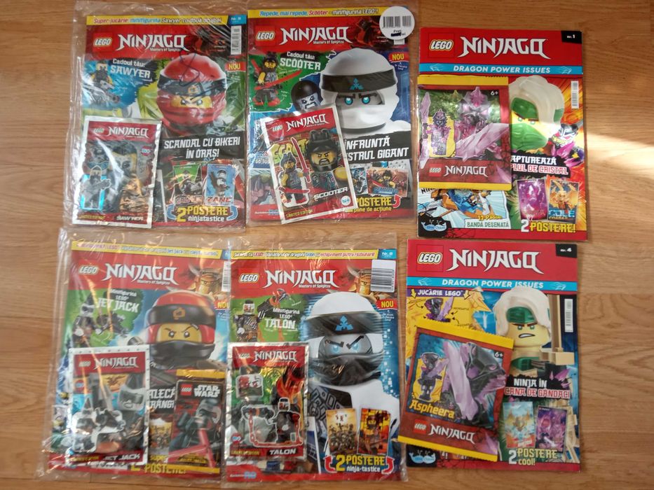 Lego Ninjago seturi mici (foil bags) cu reviste, noi, sigilate