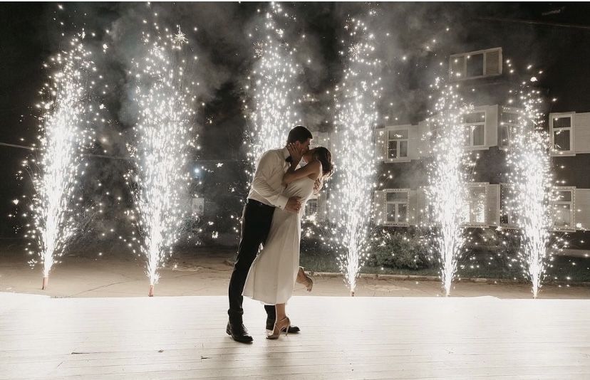 Холодный фонтан, фейерверк