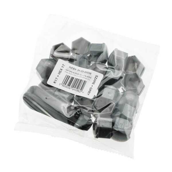 Капачки за Болтове и Гайки - СИВИ - Ключ 17 - Комплект 20+1 - ПРОМО