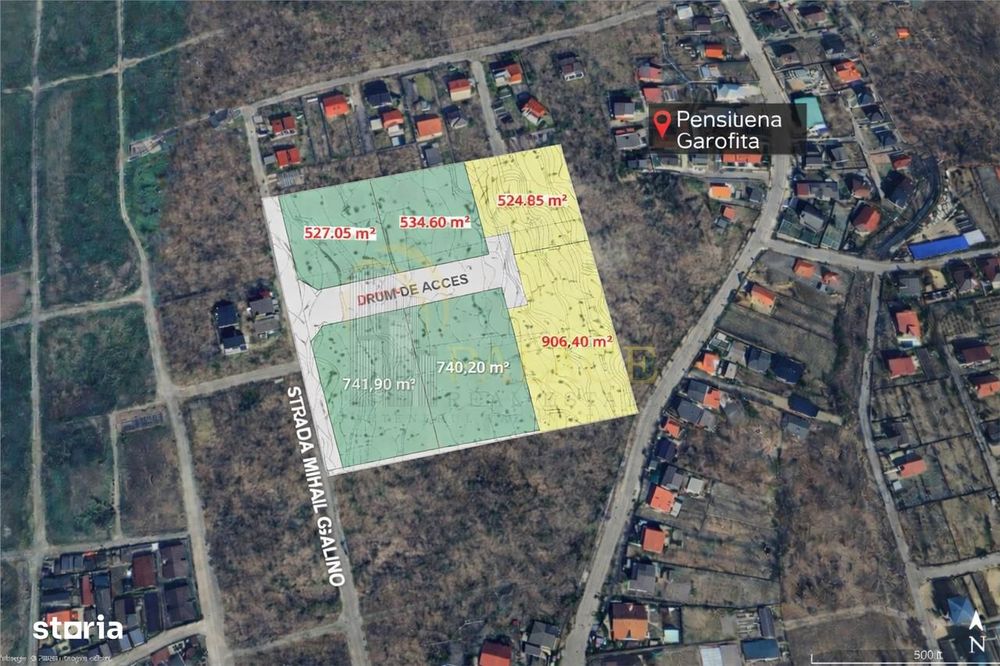 Teren 4.468 mp Iasi, PUZ aprobat pentru locuinte P+2, zona Bucium