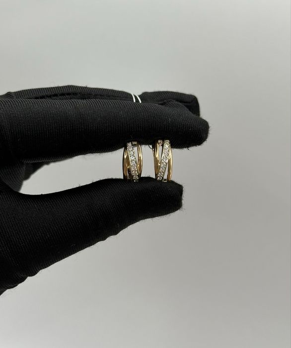 Золотые серьги 585 | Красное золото | 3,64 гр