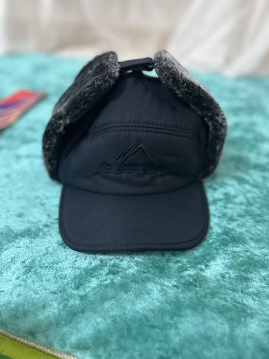 Теплая кепка с мехом