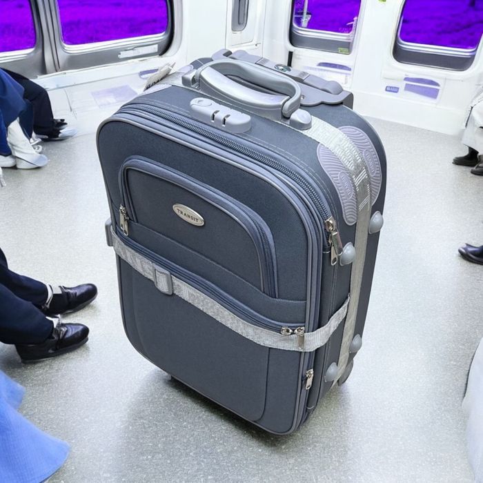 Пътнически куфар за ръчен багаж 55x40x20 см Текстилен 3 колела