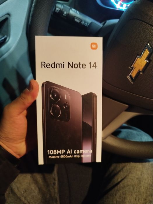 Redmi note 14 8/128 чёрный каробкадан очилмаган имеи откан