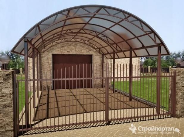 Навесы прямые и арочные.