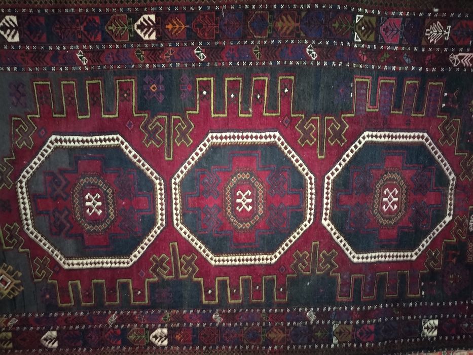Ковёр кавказский. Старинный, ручной работы. Шерсть.