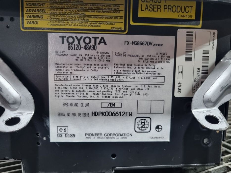 Cd player Lexus RX 400 H 2004 - 2009 (1264) 8612048A90