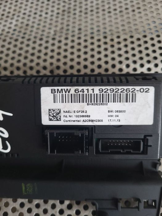 Panou Modul Clima Climatronic Bmw X1 E84 Volan Stanga Cod 9292262 Dezmembrez Bmw X1 E84 2.0 Diesel N47 Manual