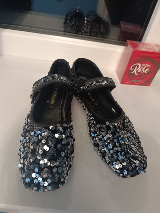Вечерние туфли балетки с пайетками 39-40 размер