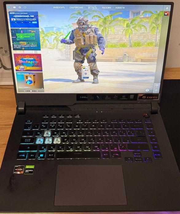 Мощный игровой/рабочий ноутбук-Ryzen 7+GTX 1650+144герц