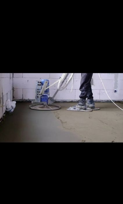 Полусухой стяжка . Механизирванная стяжка пола .ярим курук стяжка