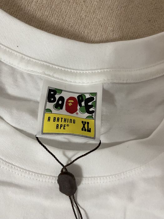 Tricou alb bape chrome hearts