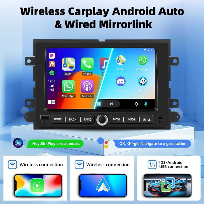 CAMECHO 1G+32G Android 13 автомобилна стерео система за Ford F150/F250