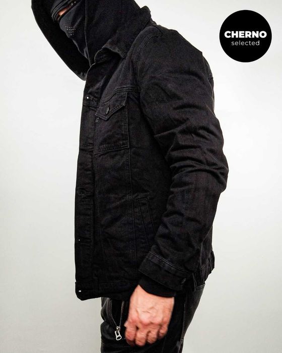 Мъжко черно дънково • деним яке SAINT MORTA Denim Jacket – размер L