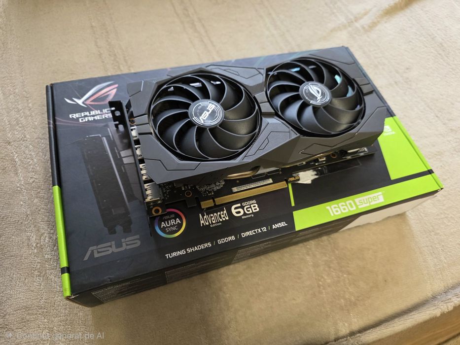 Placa video Asus ROG strix 1660 super, excelenta