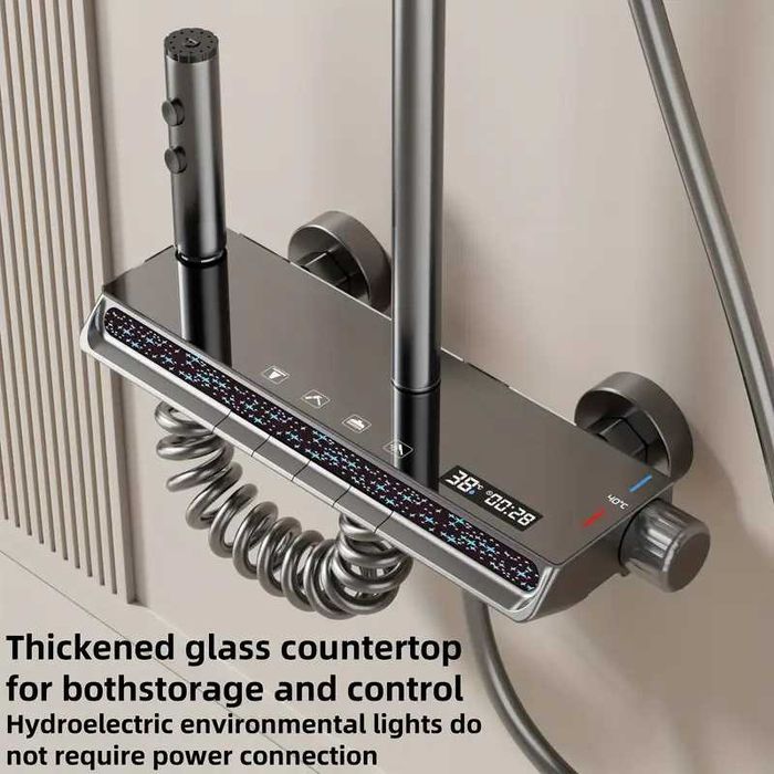 Луксозен Душ система с термостатичен душ лед Led дисплей и бутони