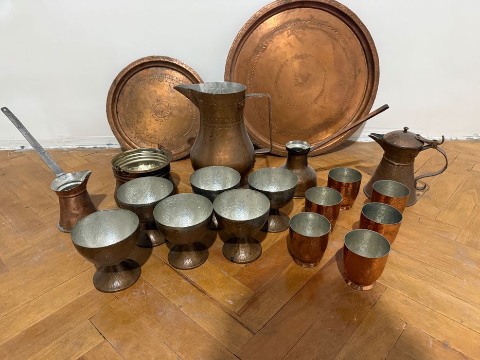 Комплект бакърени съдове