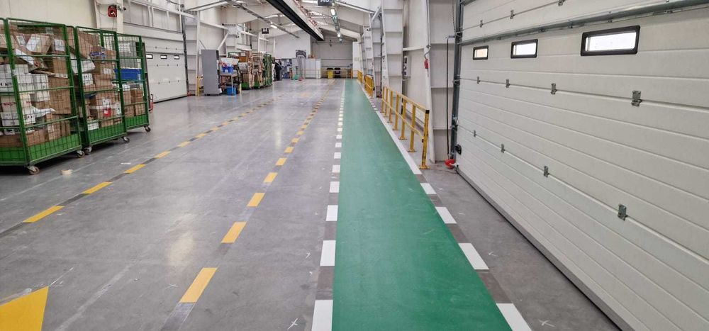 Trasare marcaje rutiere, parcări, hale, depozite, logistică