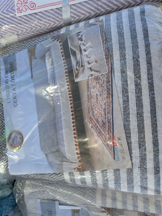 Чаршаф с ластик от плат и възглавници шалтета памучни за диван и спалн