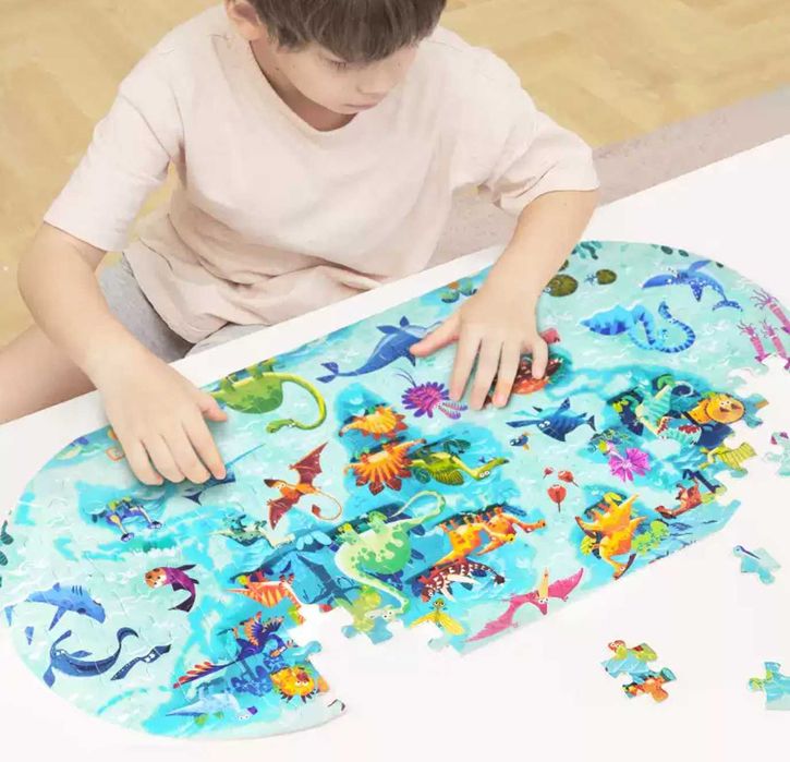 Супер подарък Пъзел в кутия динозаври 116ч. География с динозаври