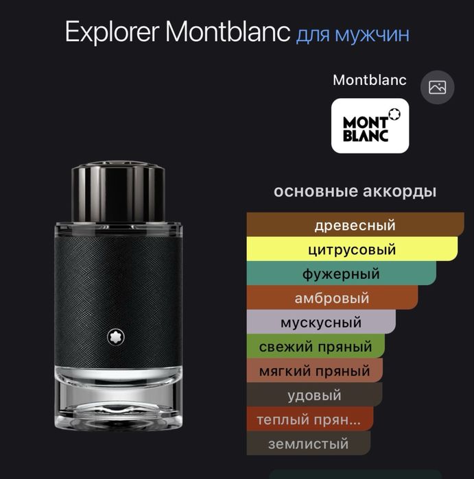 MONTBLANC explorer мужской парфюм