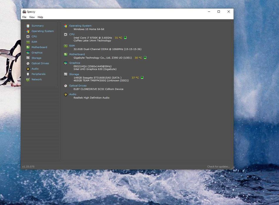 Геймърски компютър с Z390, I7 9700K, 32 GB RAM, 500 GB NVMe, WiFi 6
